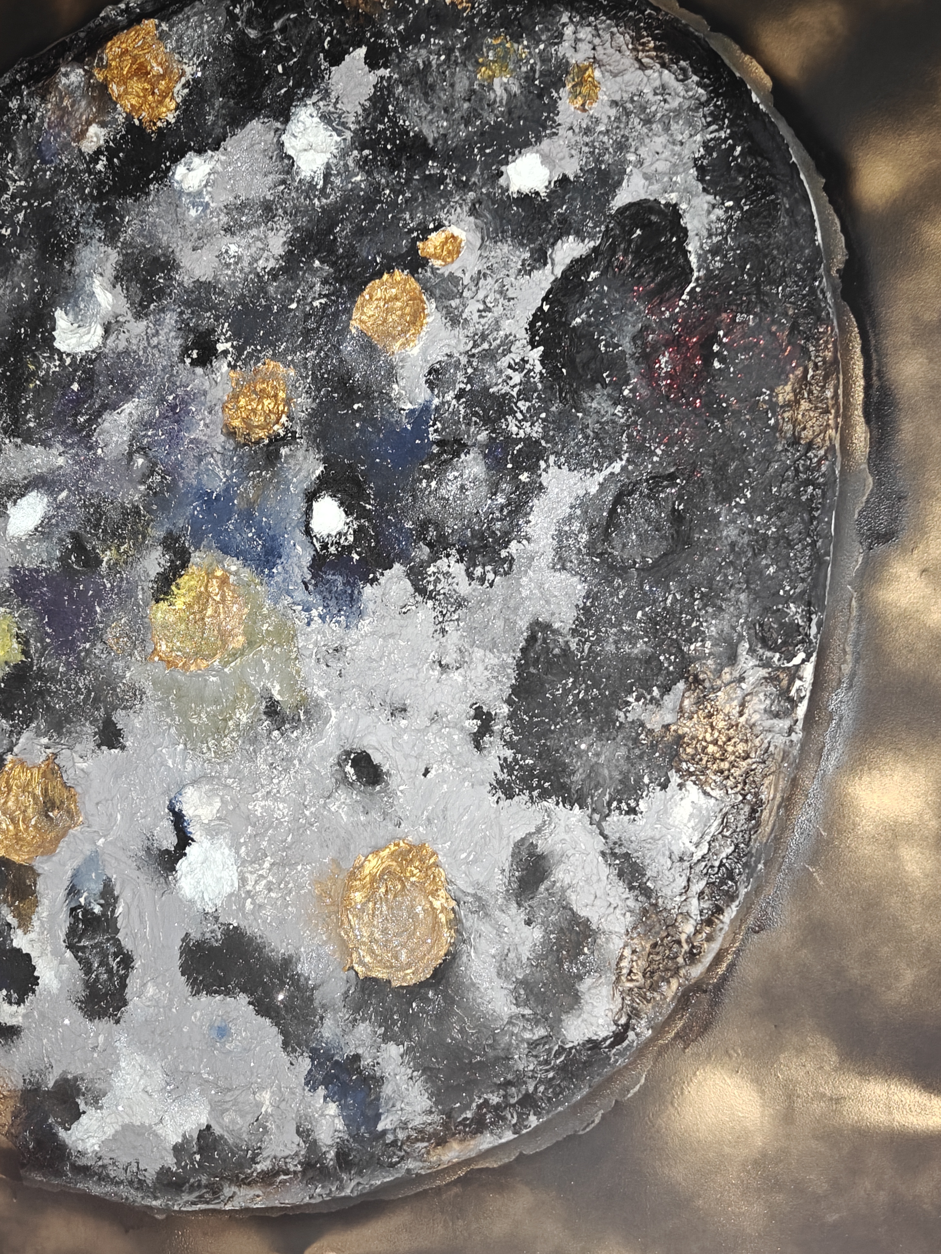Original textured mixed media surface